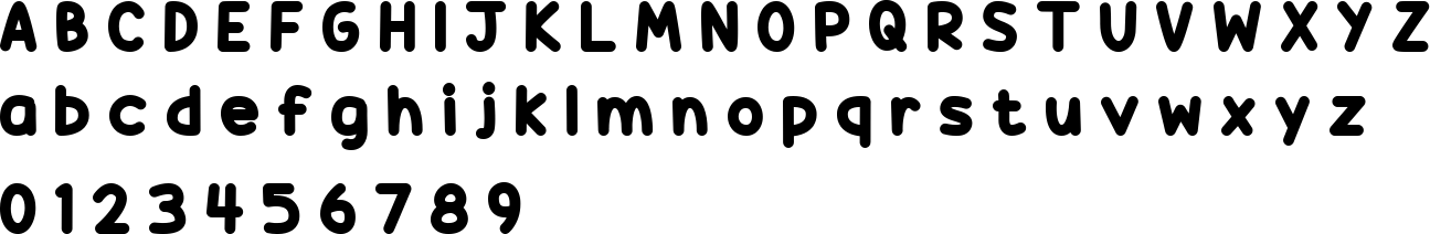 Candy Beans Font Character Map