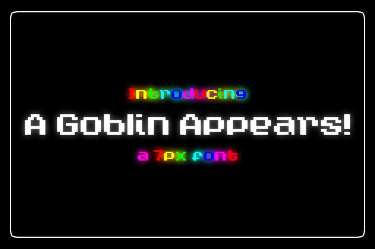 A Goblin Appears! Font