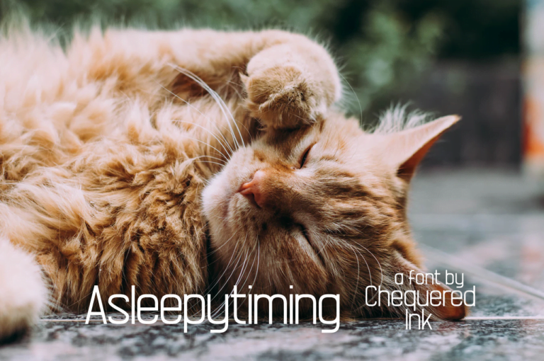 Asleepytiming Font