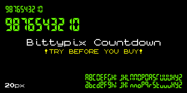 Bittypix Countdown Font