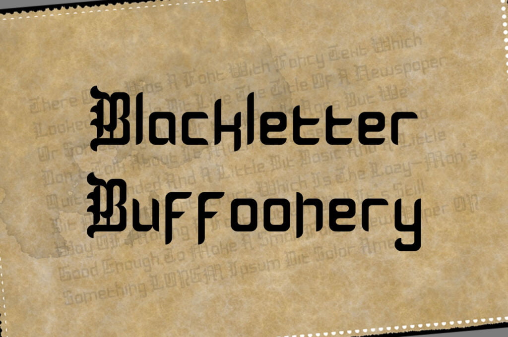 Blackletter Buffoonery Font