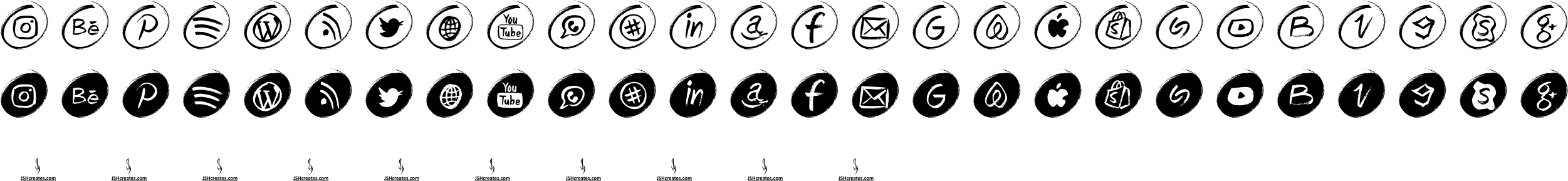 Grunge Social Media Character Map