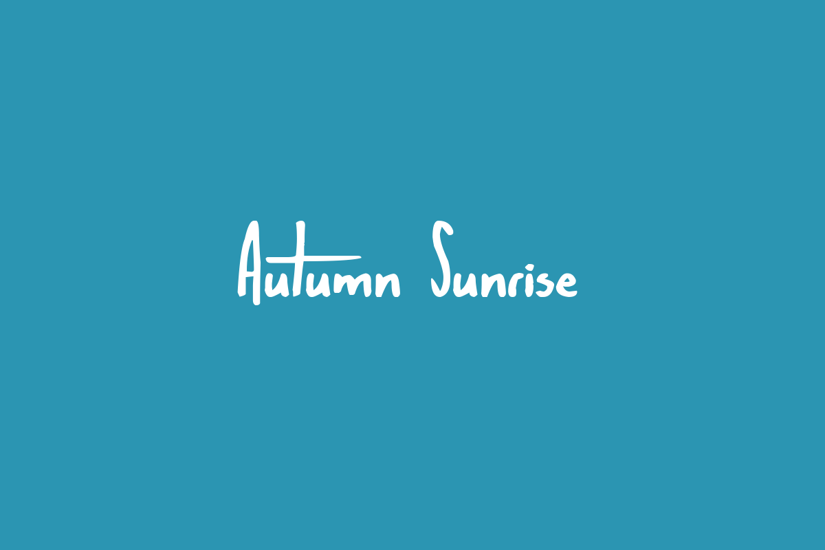 Autumn Sunrise Font