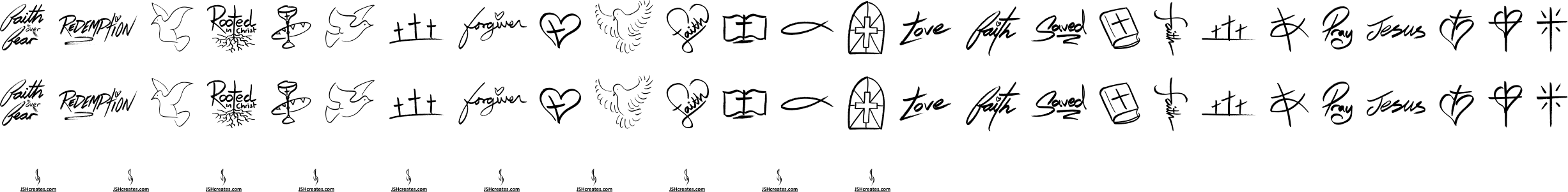 Christian Pictures Character Map