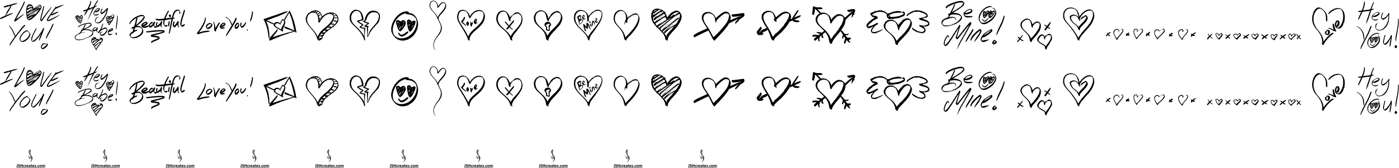 Hey Babe Character Map