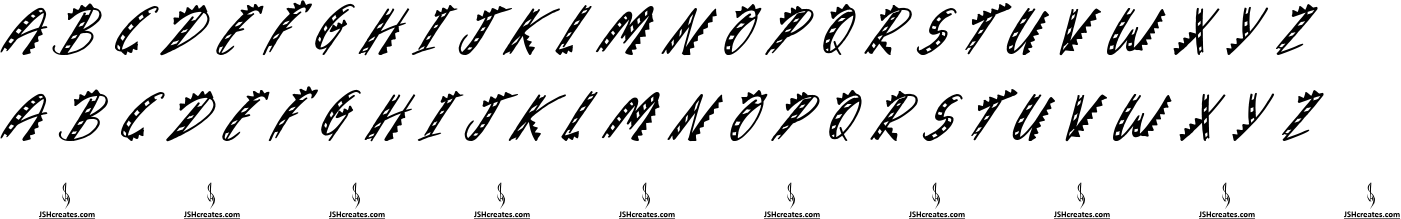 Sneaky Crocodile Character Map