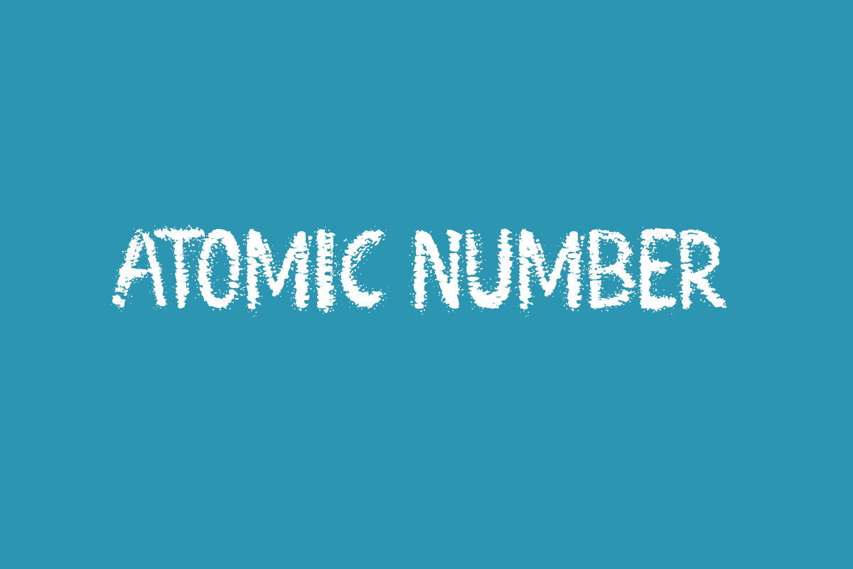 Atomic Number Font
