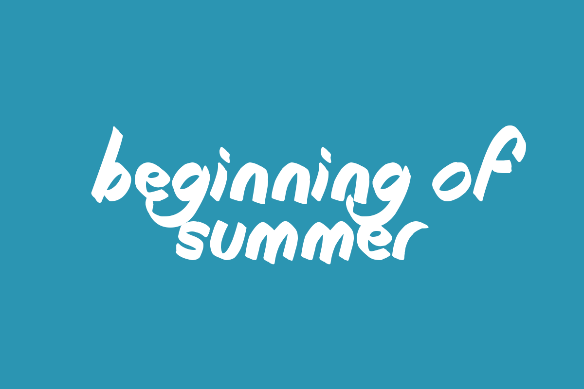 Beginning Of Summer Font