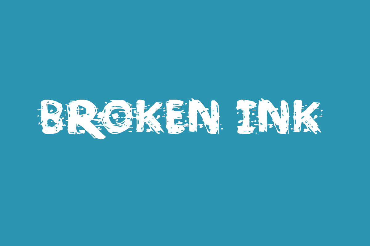 Broken Ink Font