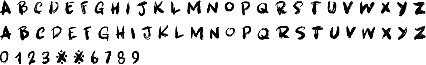 Brushcrazy Character Map