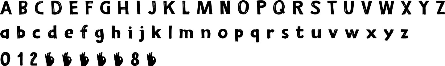 Demagogue Font Character Map