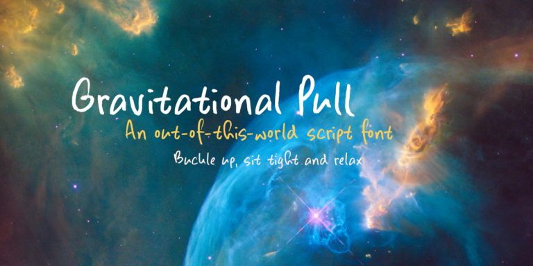 Gravitational Pull Font
