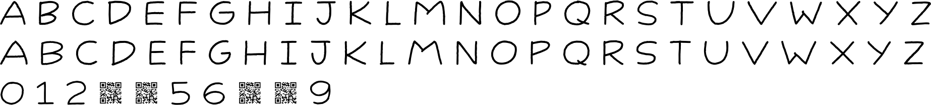 Identity Check Font Character Map