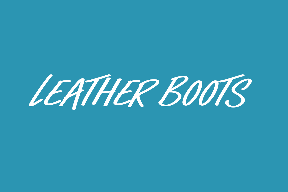 Leather Boots Font Graphic