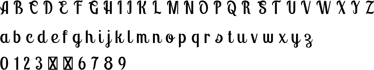 Montello Font Character Map