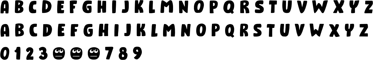 Numpty Font Character Map