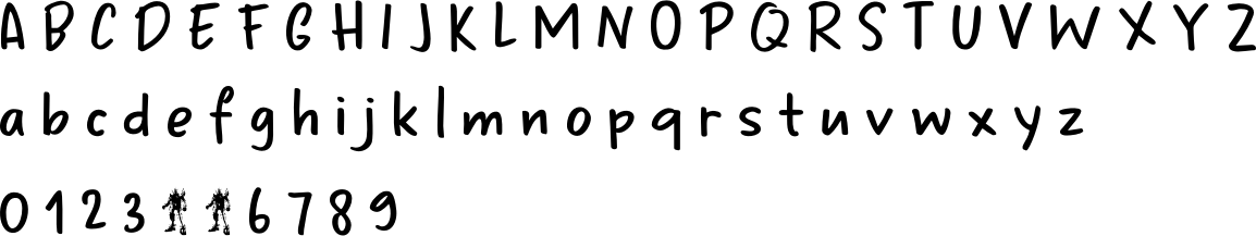 Odaiba Script Character Map
