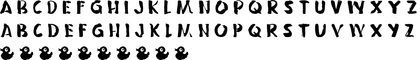 Peking Duck Font Character Map