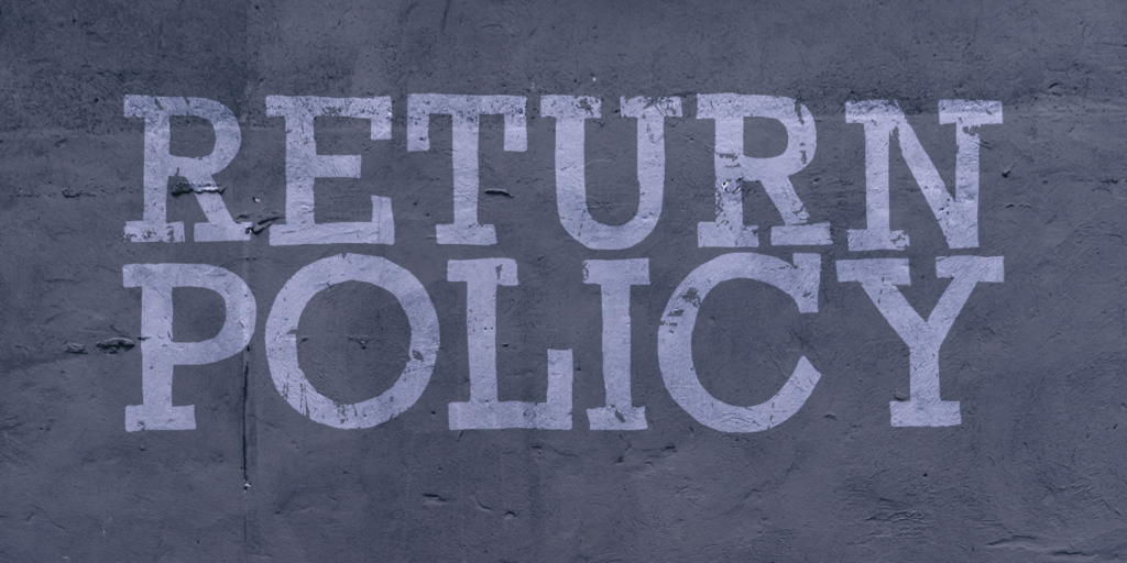 Return Policy Font