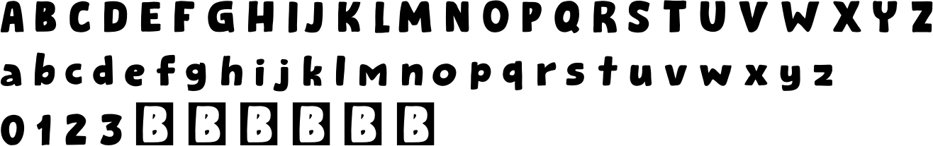 Square Beat Font Character Map
