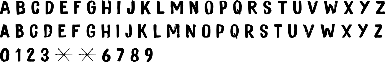 Studio Brush Font Character Map