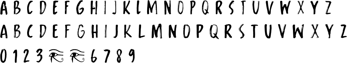 Symbolic Prophecy Font Character Map