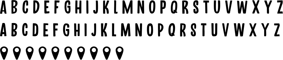 Troutbeck Font Character Map