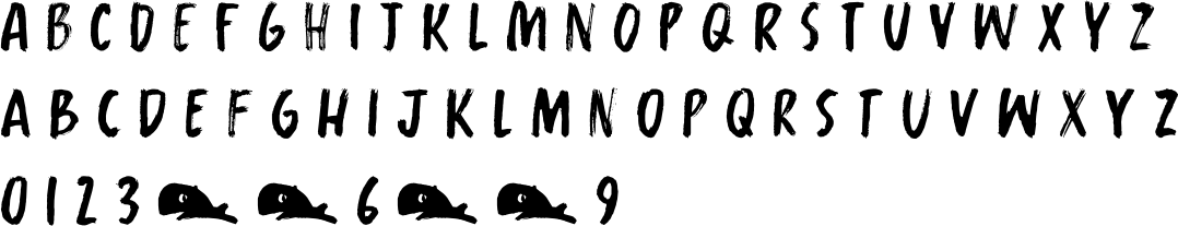 Whalebone Font Character Map