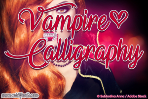 Vampire Calligraphy Graphic