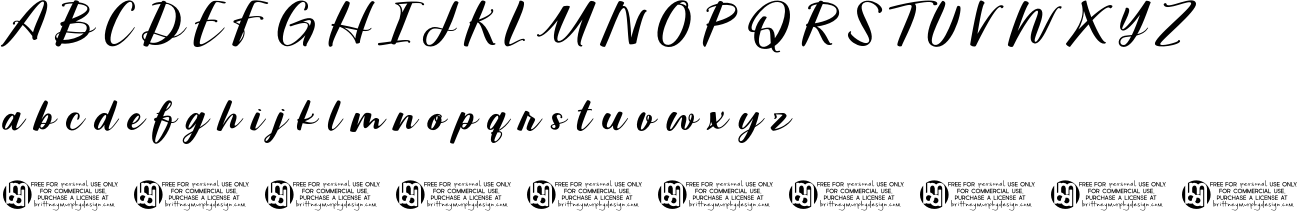 Northern Landmark Font Character Map