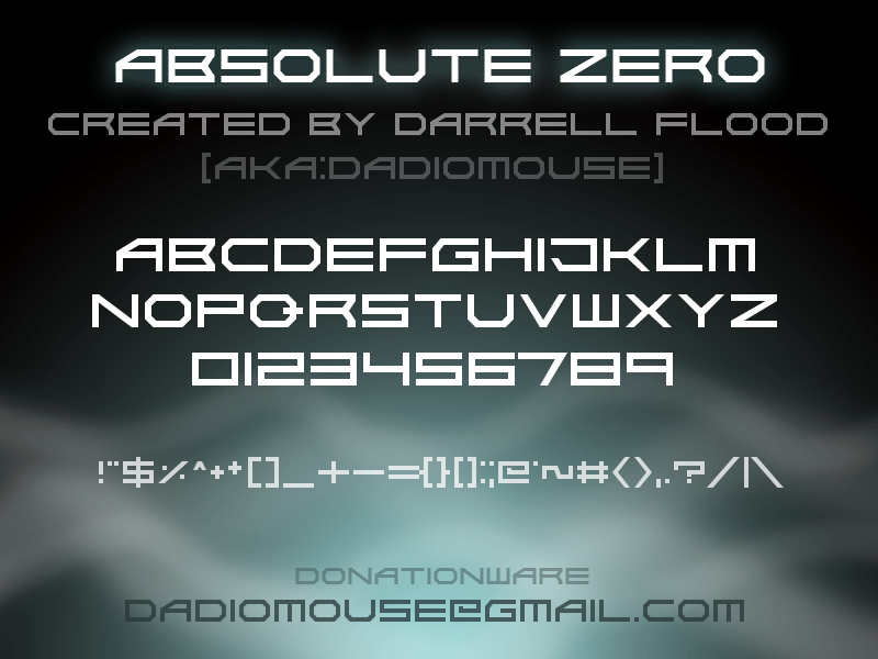 Absolute Zero Font