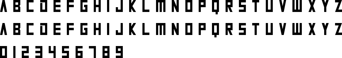 Alien Planet Font Character Map