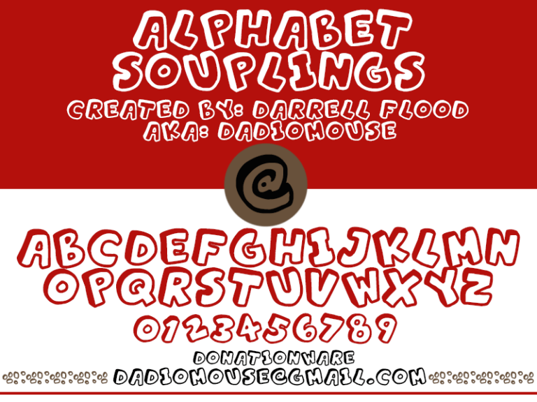 Alphabet Souplings Font