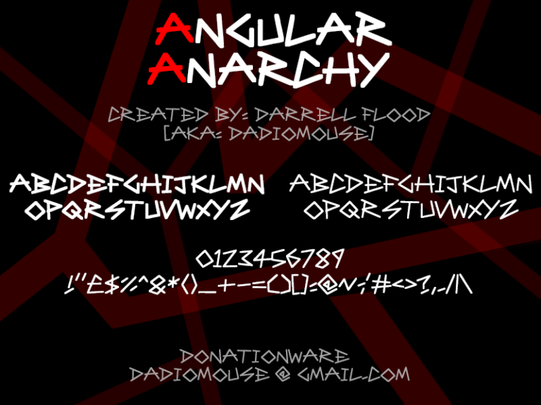 Angular Anarchy Font