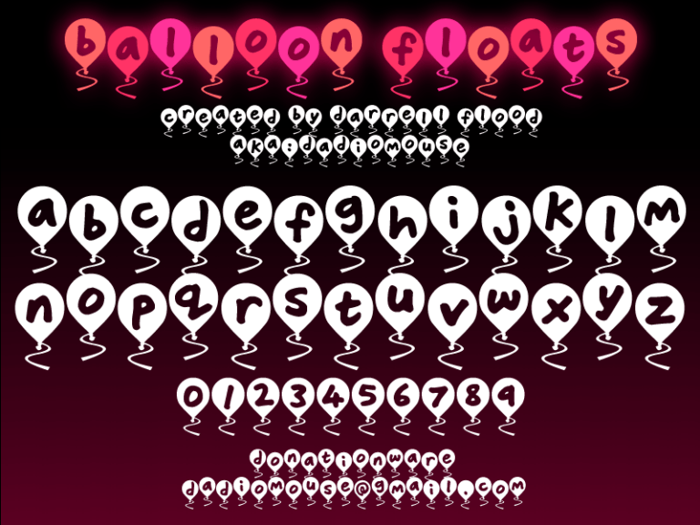 Balloon Floats Font