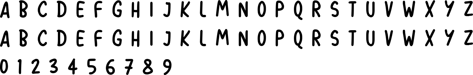 Balloon Pops Font Character Map