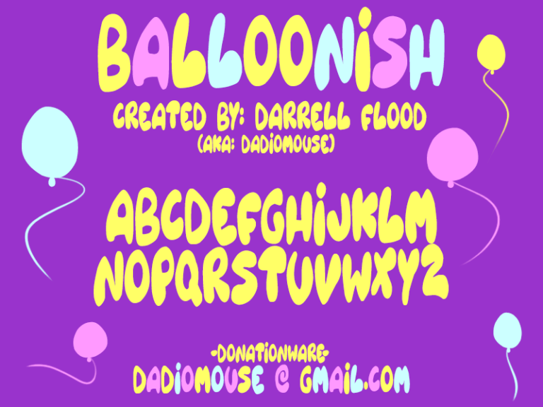 Balloonish font