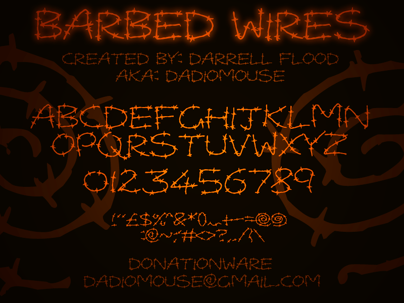 Barbed Wires Font