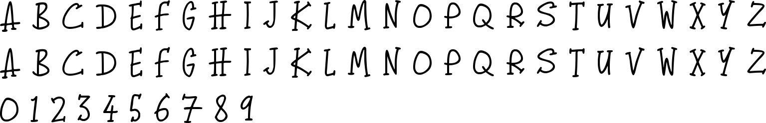 Begorra Font Character Map