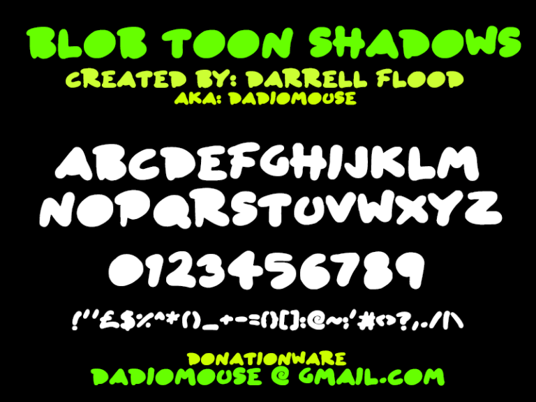 Blob Toon Shadows Font