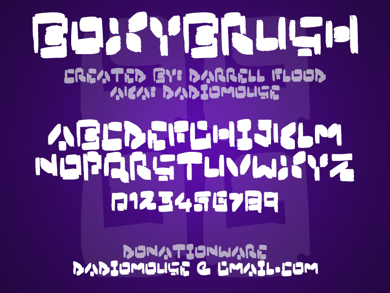 Boxybrush Font