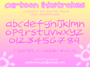 Cartoon Inkstrokes Font Graphic