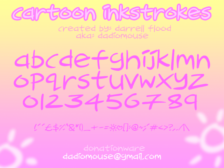 Cartoon Inkstrokes Font