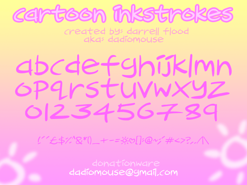 Cartoon Inkstrokes Font