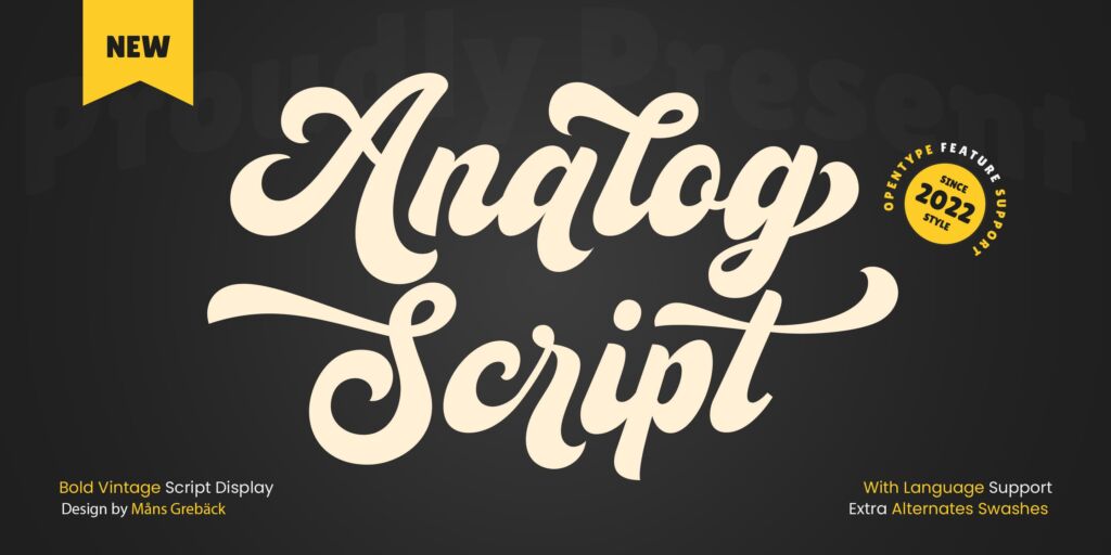 Analog Script Font