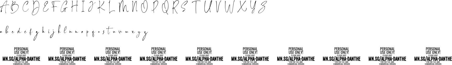 Alpha Danthe Character Map