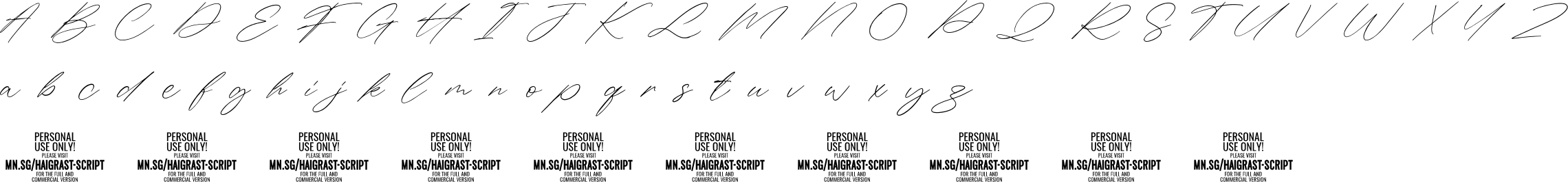 Haigrast Script Character Map