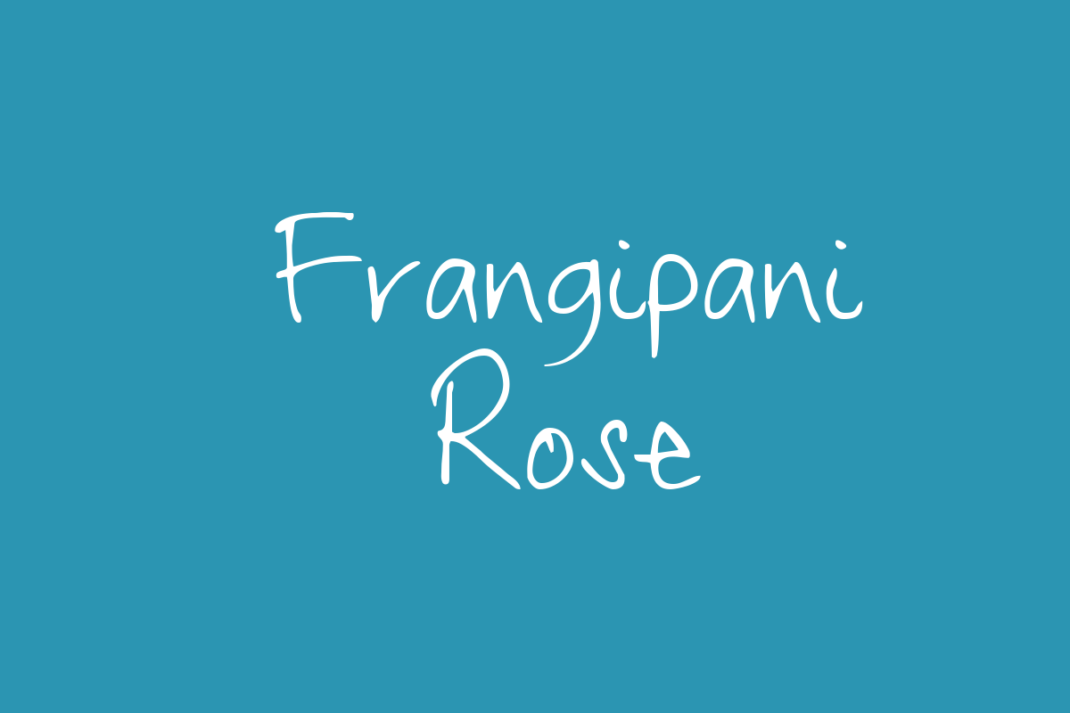 Frangipani Rose Font