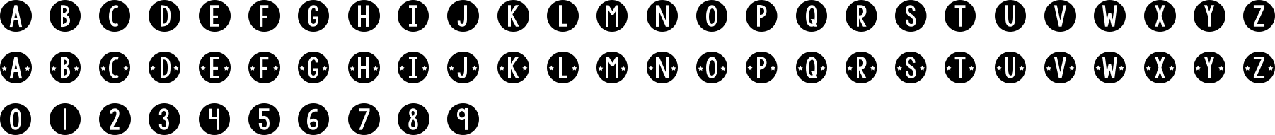 KG Counting Stars Character Map