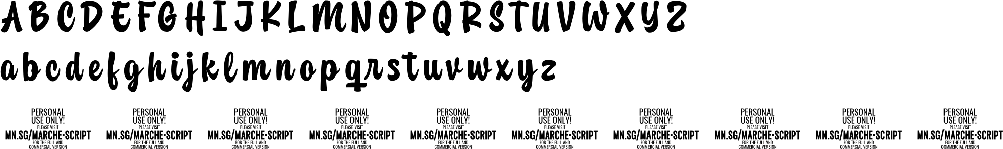 Marche Script Character Map